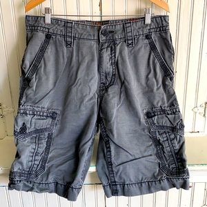 Mens Rock Revival shorts. Dark Gray!